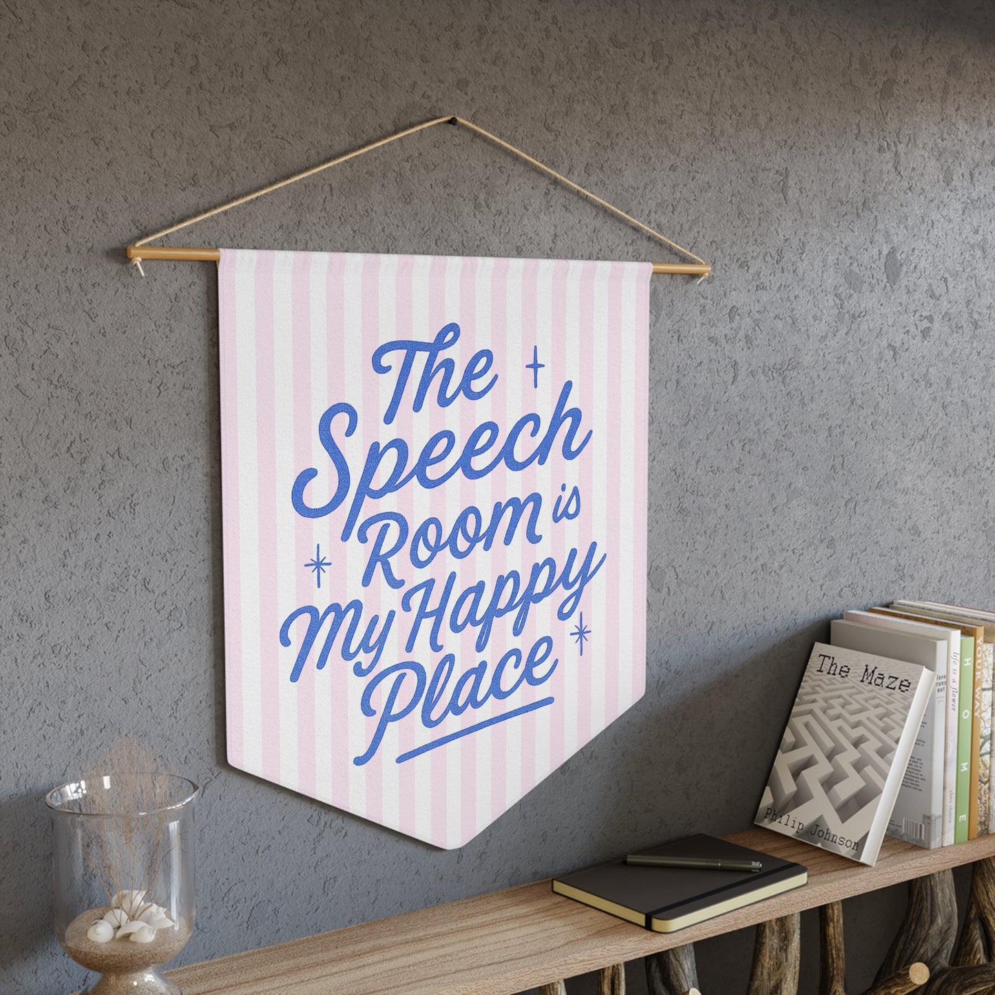 Speech Room Happy Place Pennant