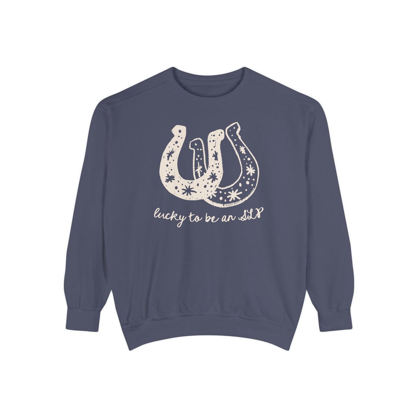 Lucky SLP Horseshoe Comfort Colors Sweatshirt