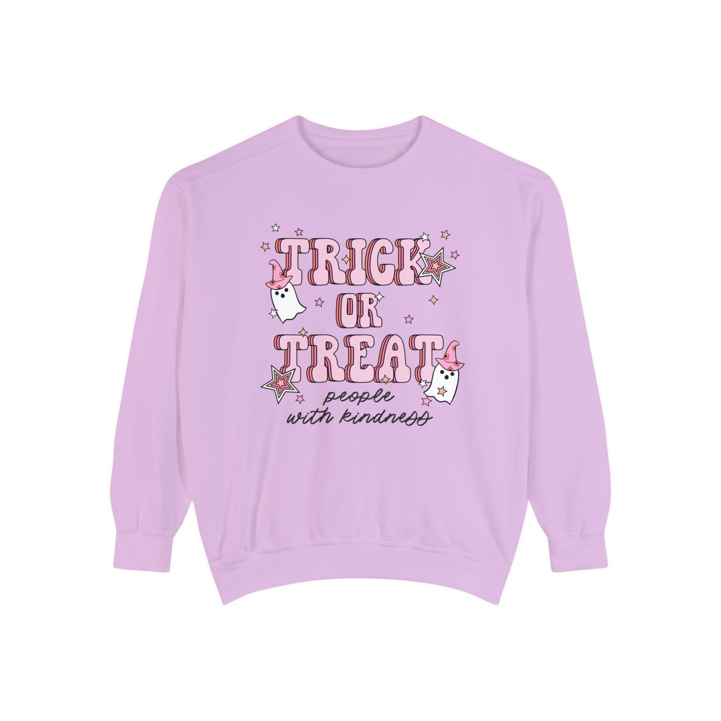 Trick or Treat People With Kindness Comfort Colors Sweatshirt