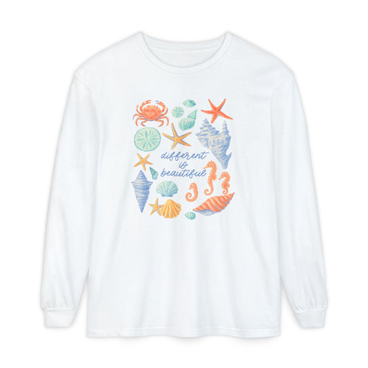 Different Is Beautiful Long Sleeve Comfort Colors T-Shirt