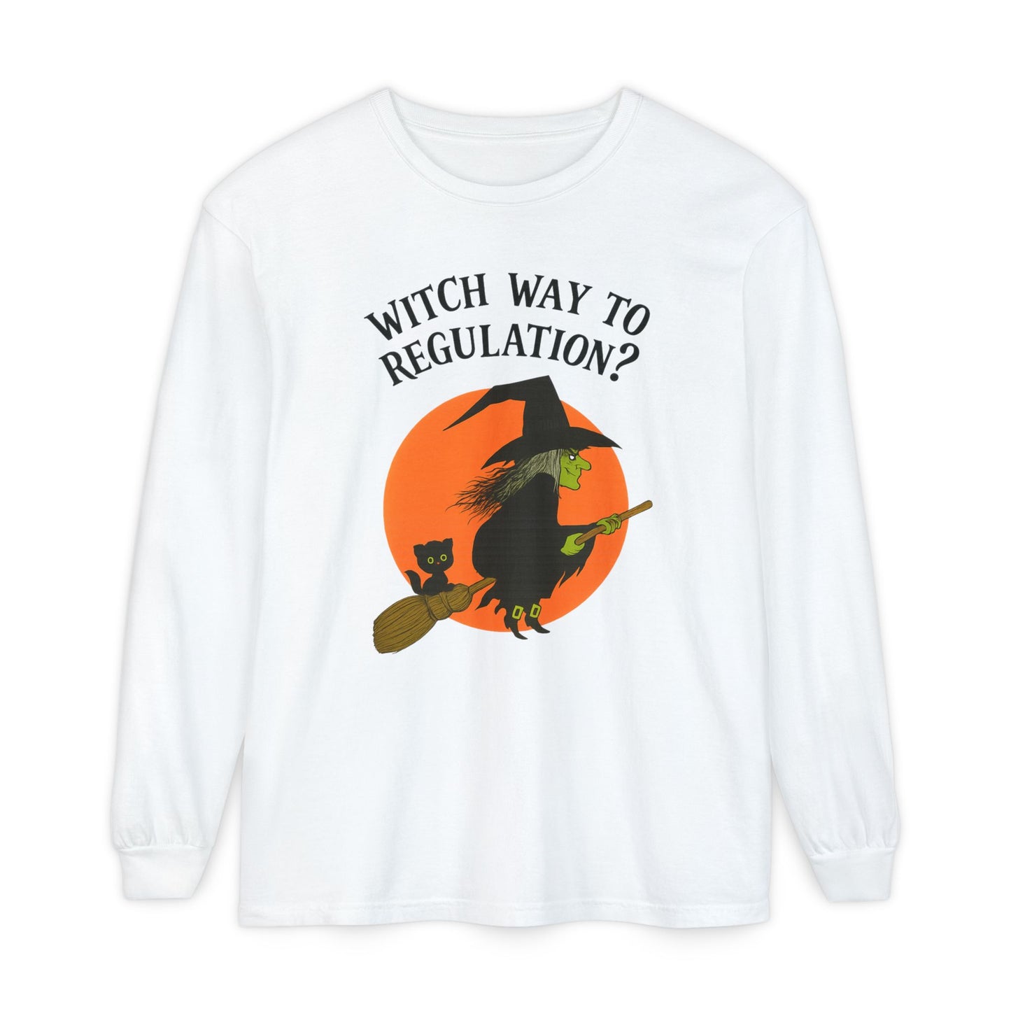Witch Way to Regulation Long Sleeve Comfort Colors T-Shirt