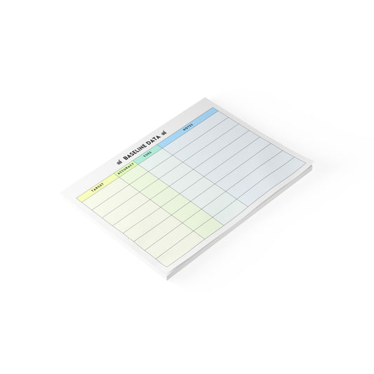 Baseline Data Post-it® Note Pad | Green & Blue