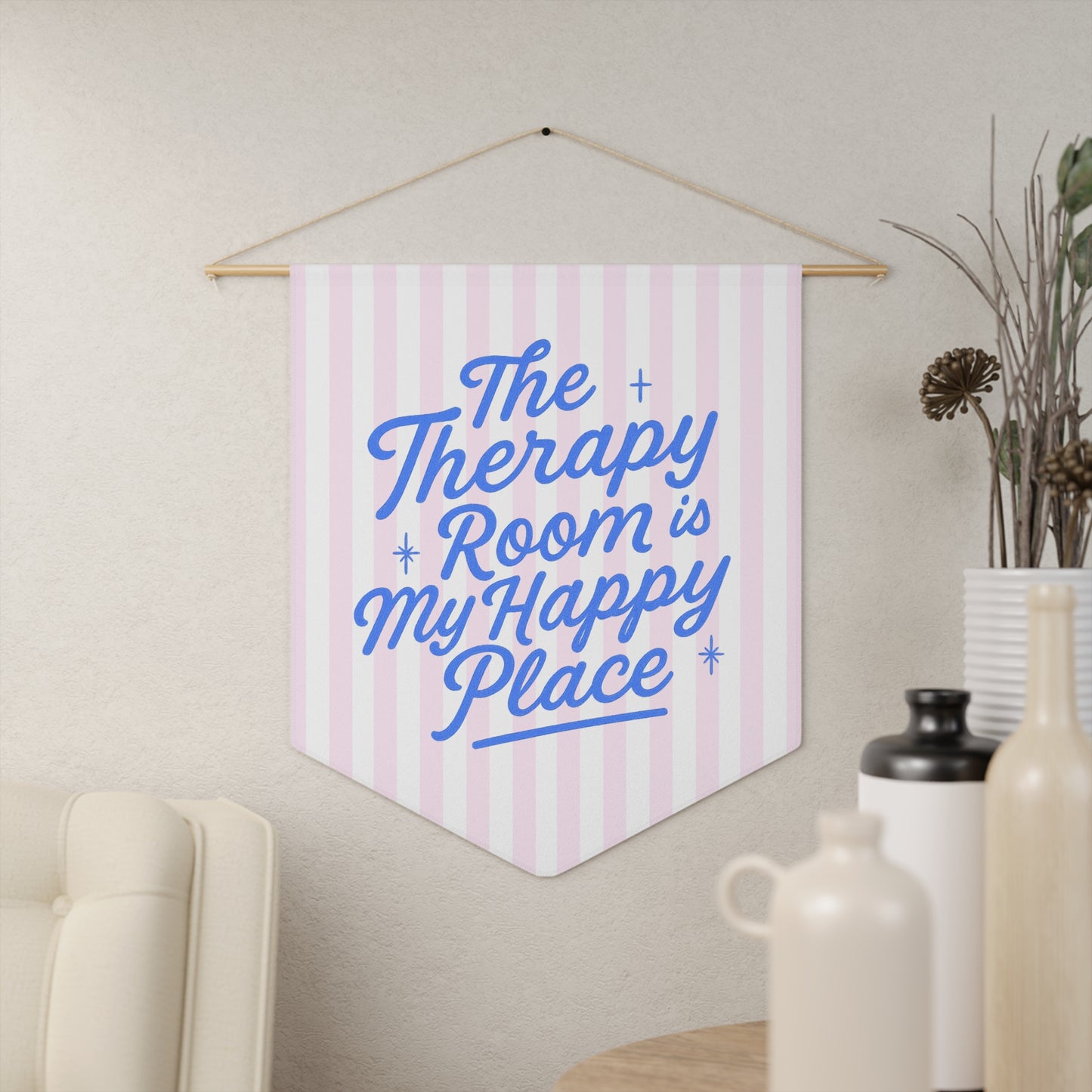 Therapy Room Happy Place Pennant