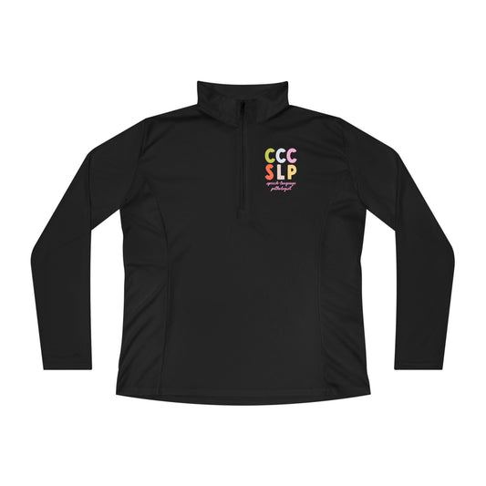 Colorful CCC SLP Women's Quarter-Zip Pullover