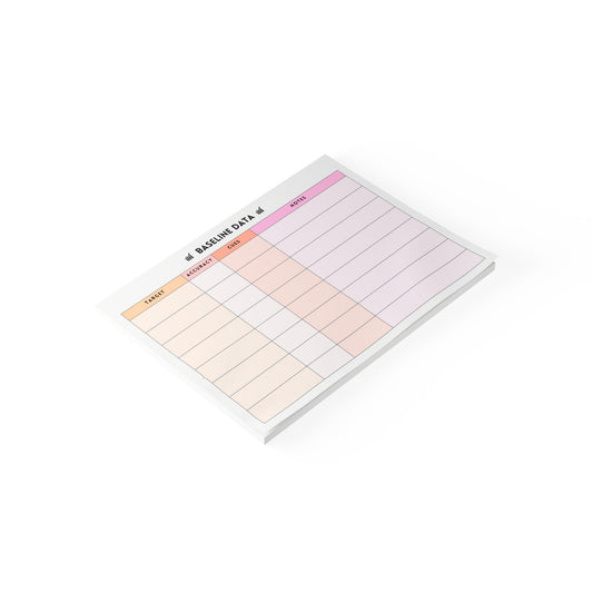 Baseline Data Post-it® Note Pad | Pink & Coral