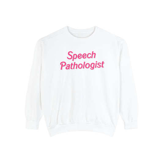 Pink Speech Pathologist Comfort Colors Sweatshirt