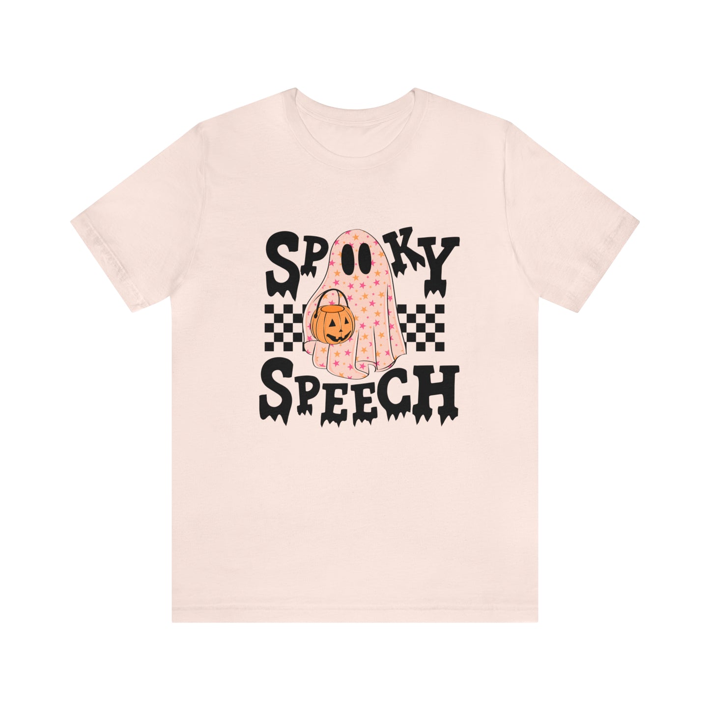 Spooky Speech Checkerboard Jersey T-Shirt