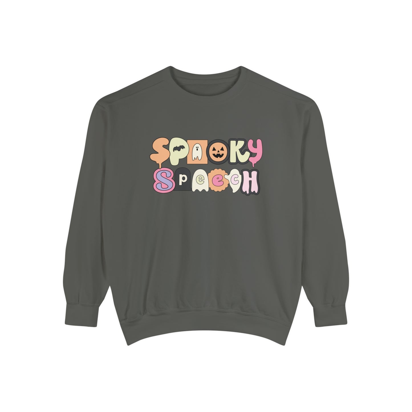 Spooky Speech Retro Comfort Colors Sweatshirt