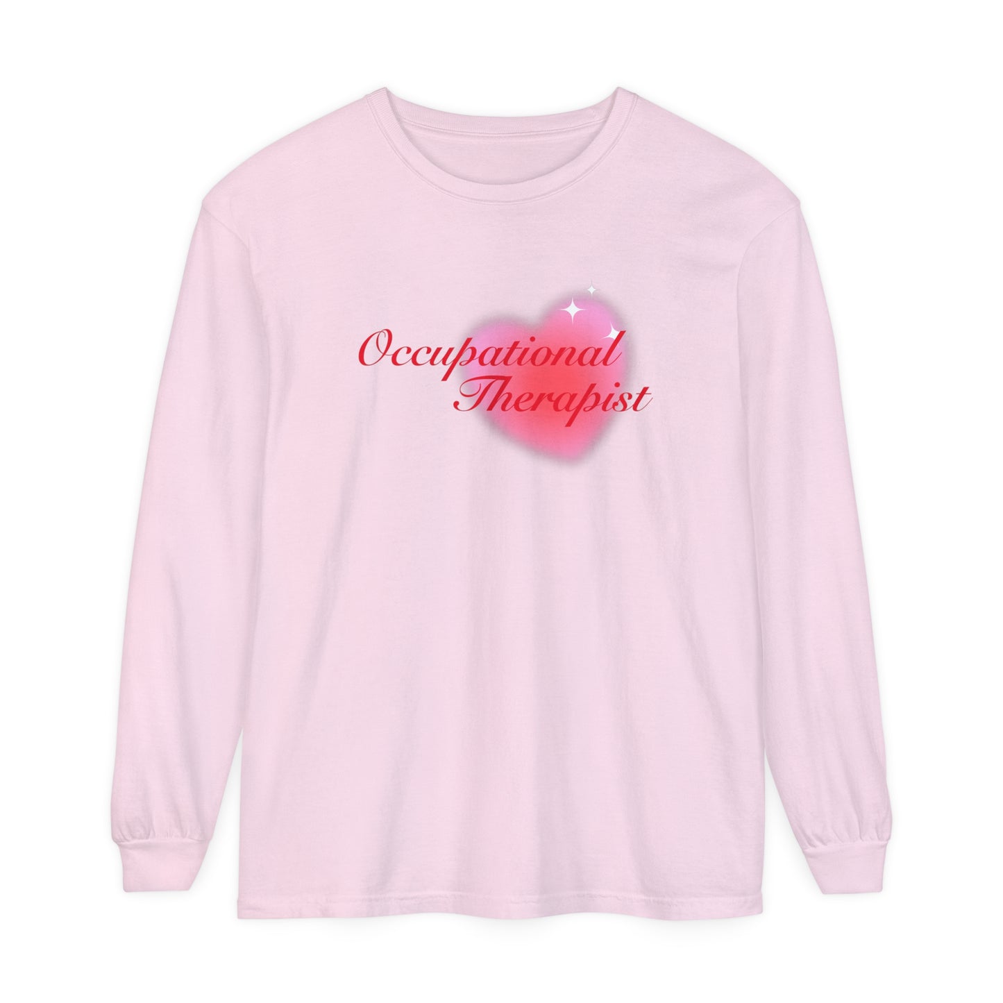 Occupational Therapist Heart Long Sleeve Comfort Colors T-Shirt