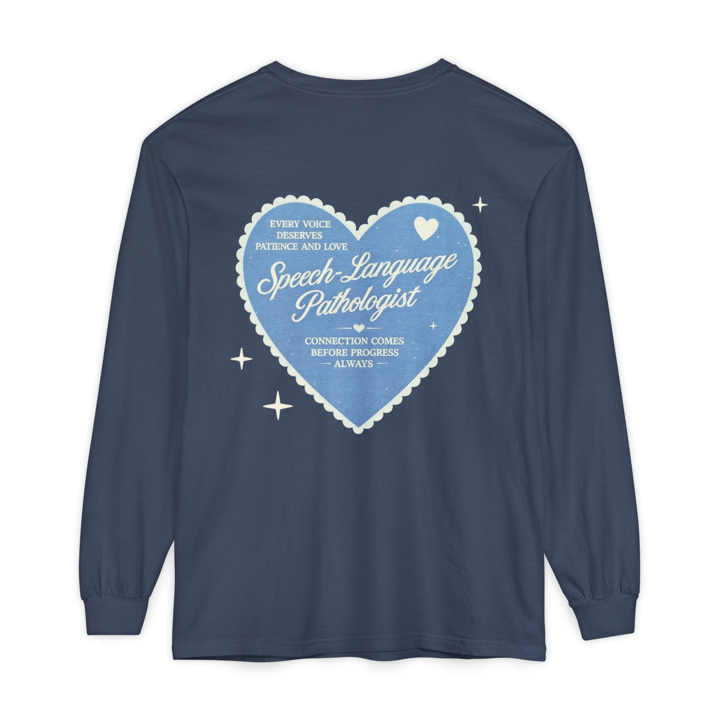 SLP Heart Patch Long Sleeve T-Shirt | Front and Back Print