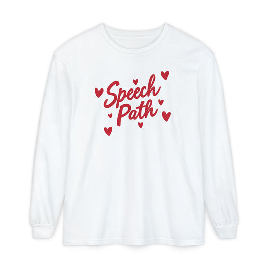Speech Path Hearts Long Sleeve T-Shirt
