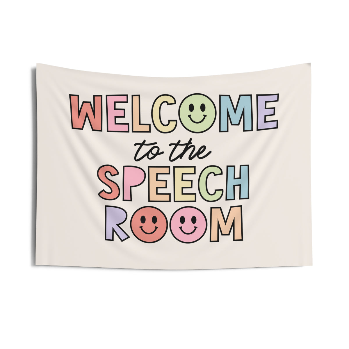 Welcome to the Speech Room Wall Tapestry