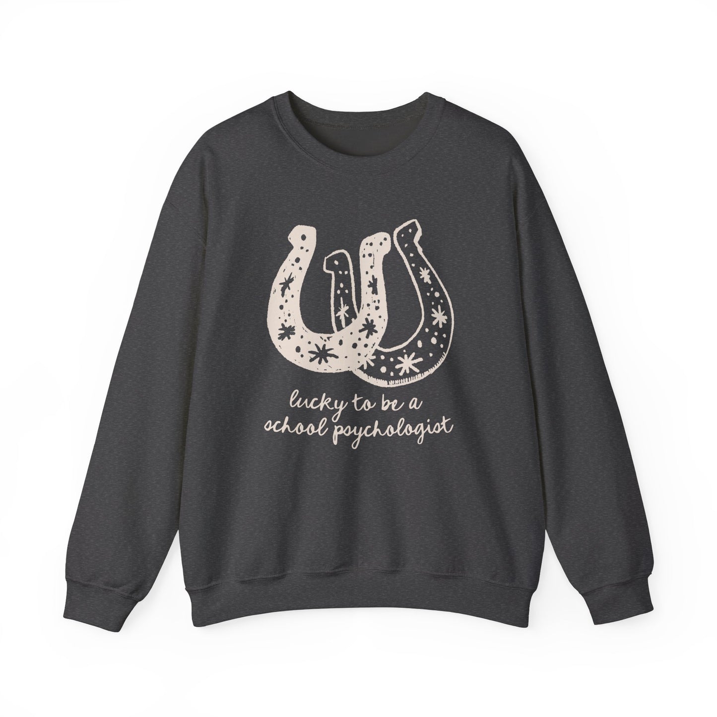Lucky School Psychologist Horseshoe Crewneck Sweatshirt