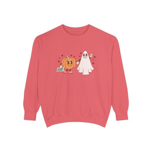 Pumpkin and Ghost AAC Comfort Colors Sweatshirt