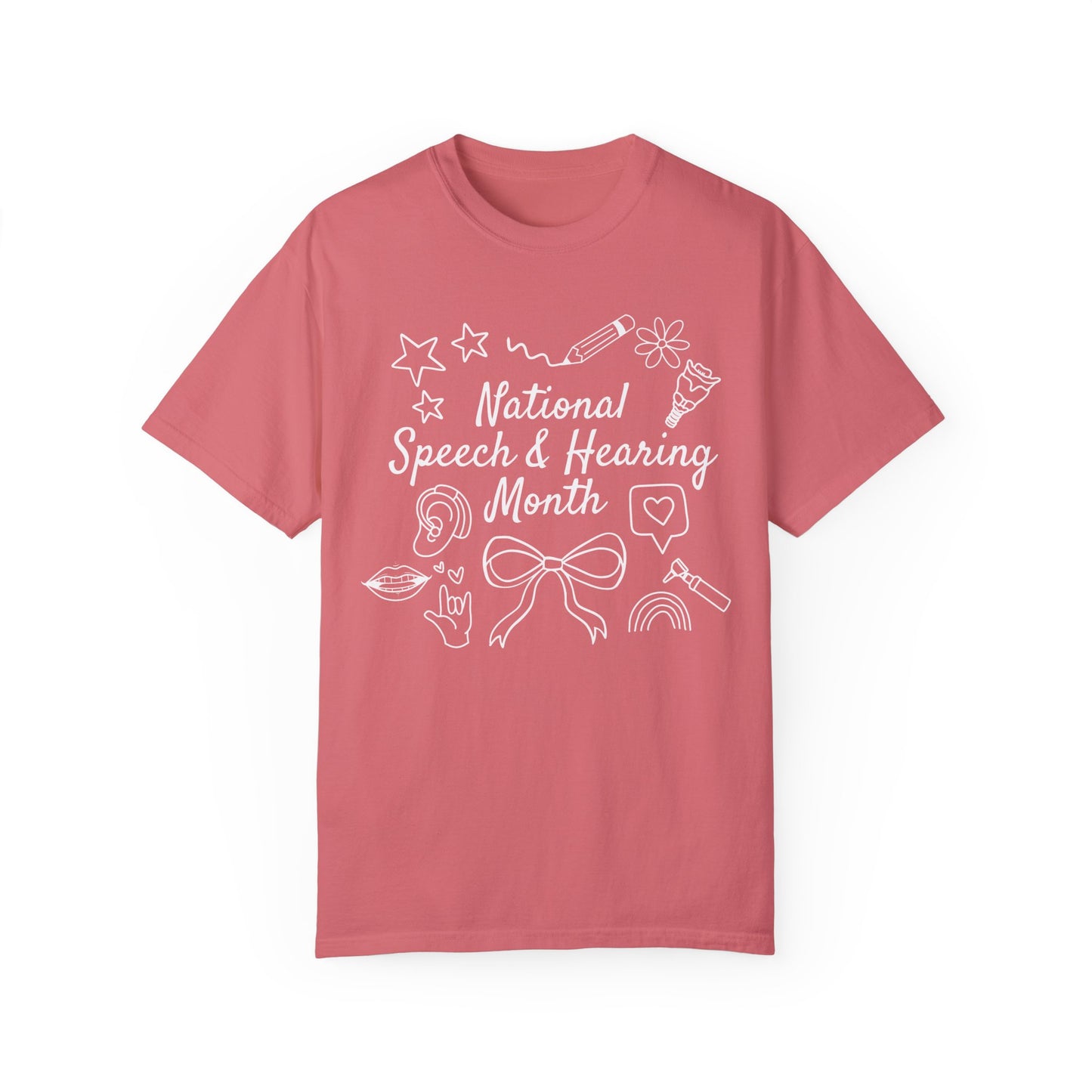 National Speech & Hearing Month Doodles Comfort Colors T-Shirt