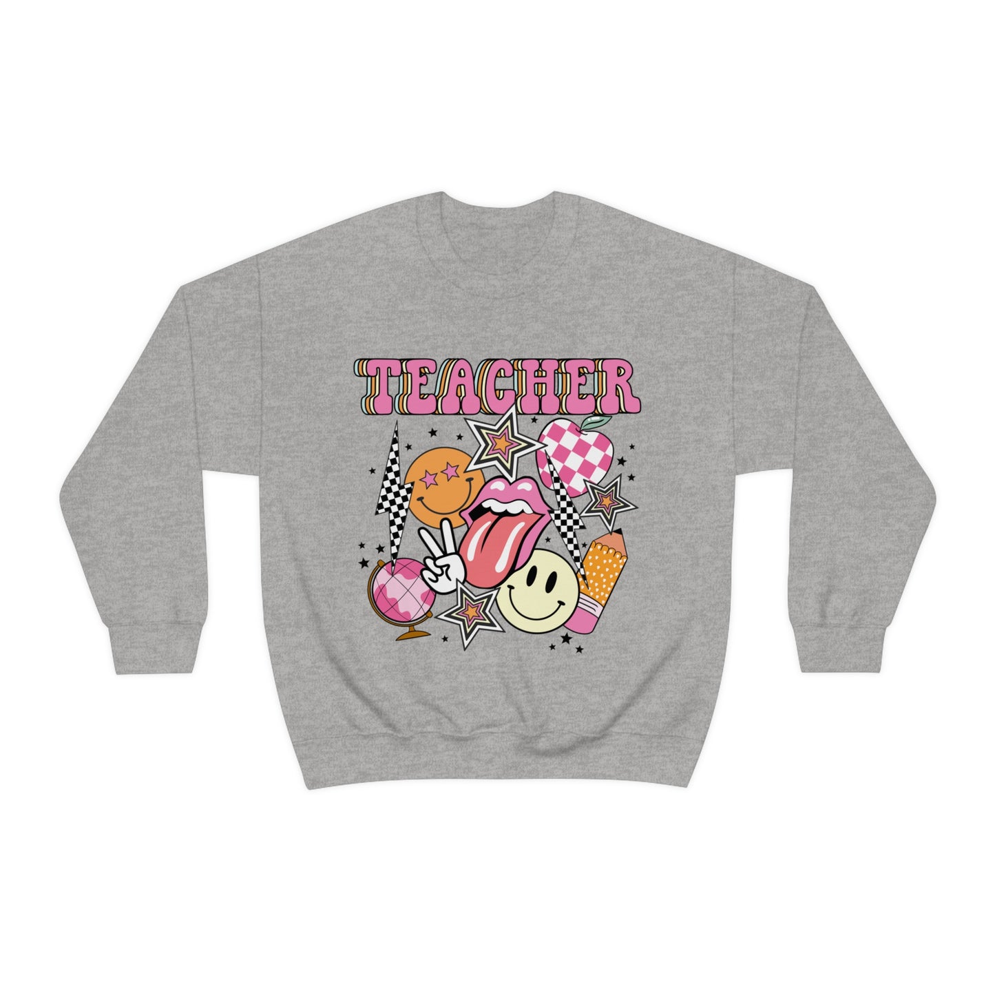 Retro Teacher Crewneck Sweatshirt