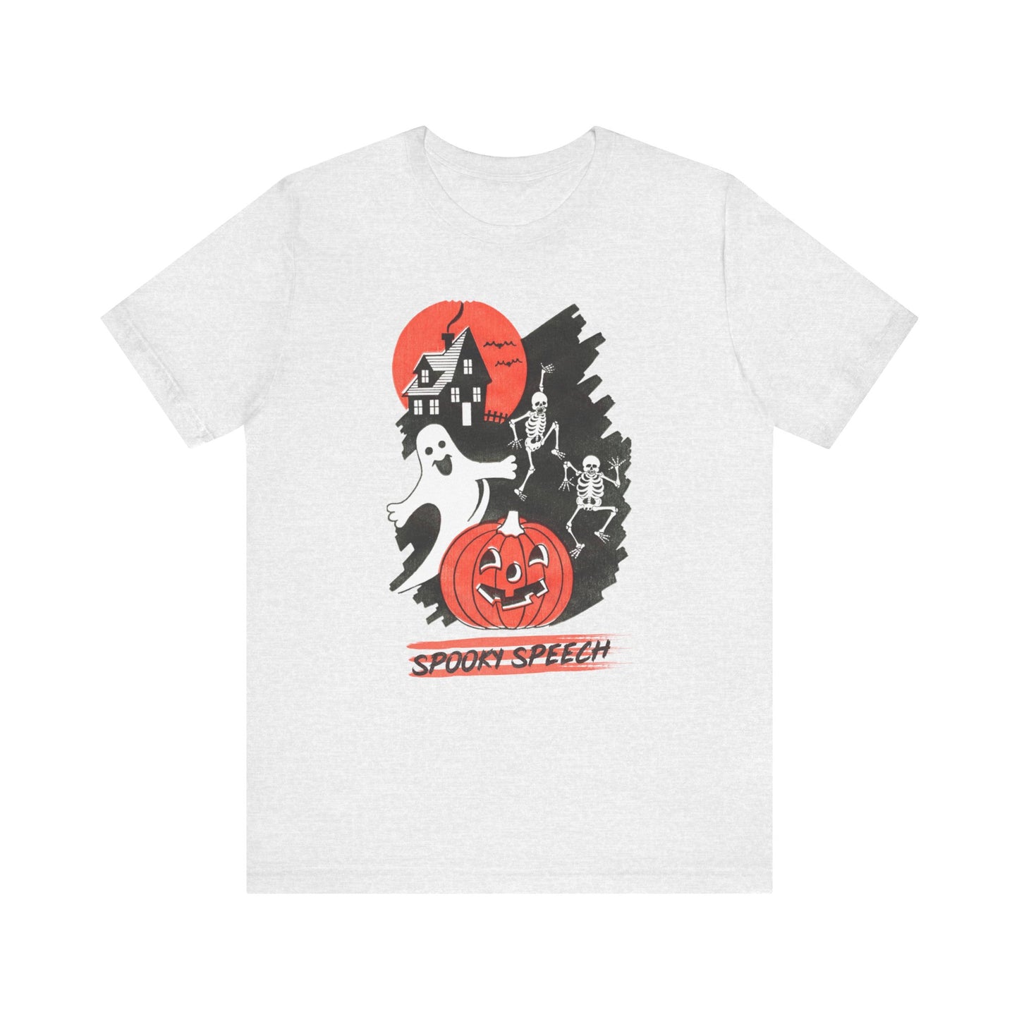Spooky Speech Friend Distressed Jersey T-Shirt