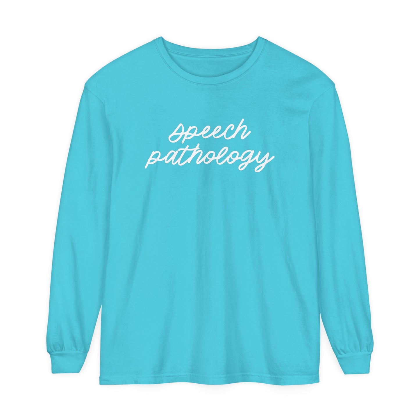 Speech Pathology Script Long Sleeve Comfort Colors T-shirt