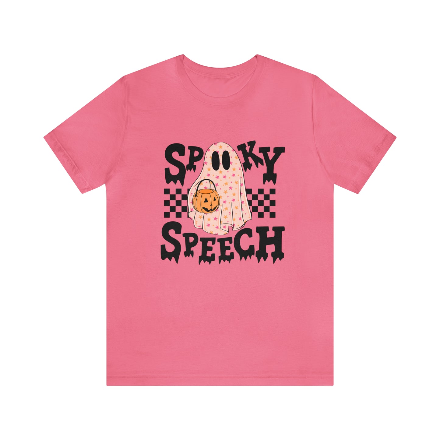 Spooky Speech Checkerboard Jersey T-Shirt