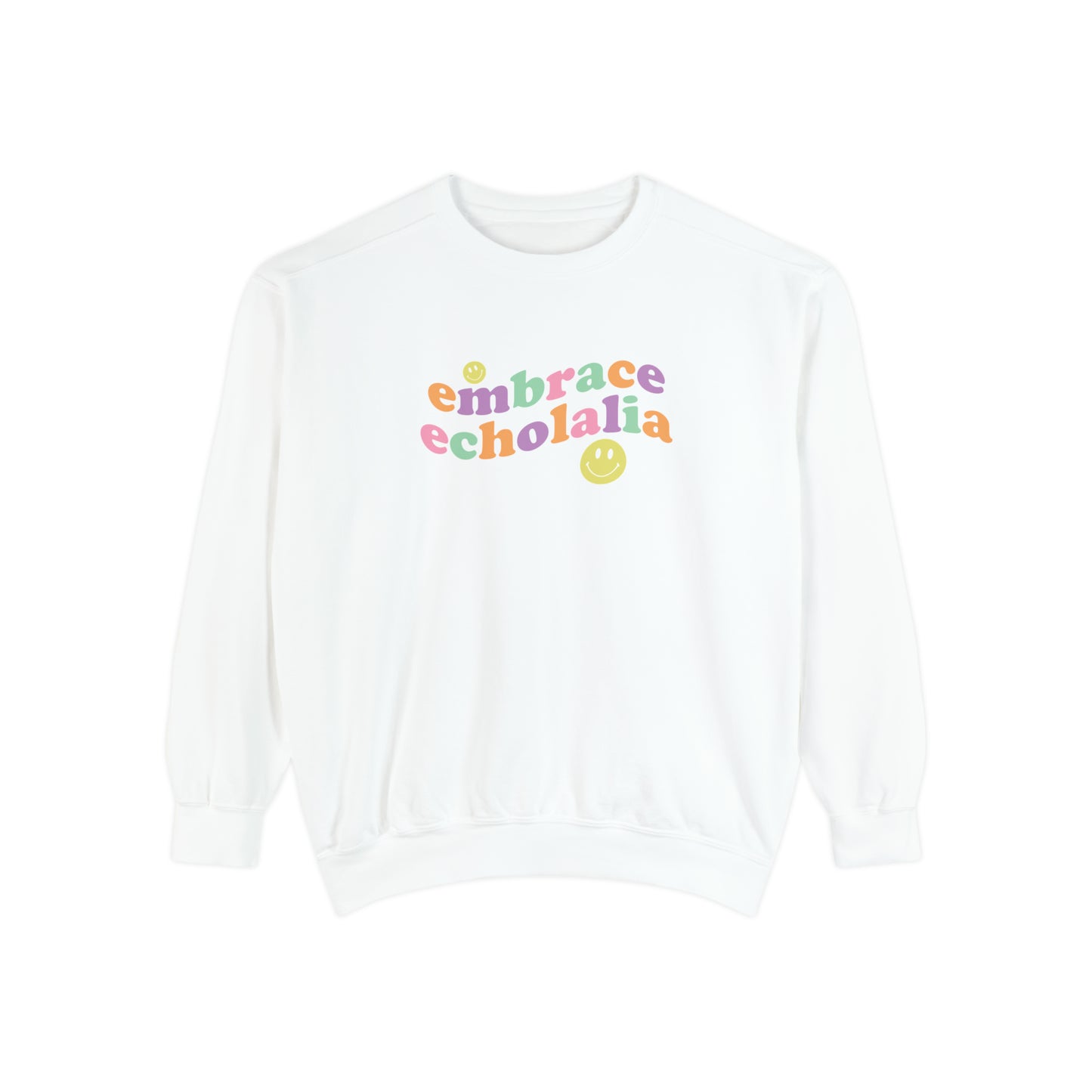 Embrace Echolalia Wavy Comfort Colors Sweatshirt