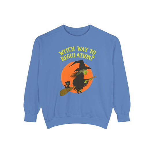 Witch Way to Regulation Comfort Colors Sweatshirt