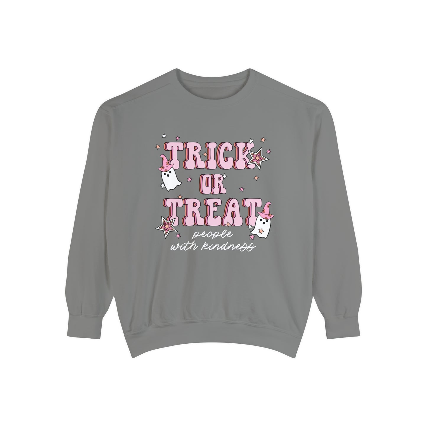 Trick or Treat People With Kindness Comfort Colors Sweatshirt