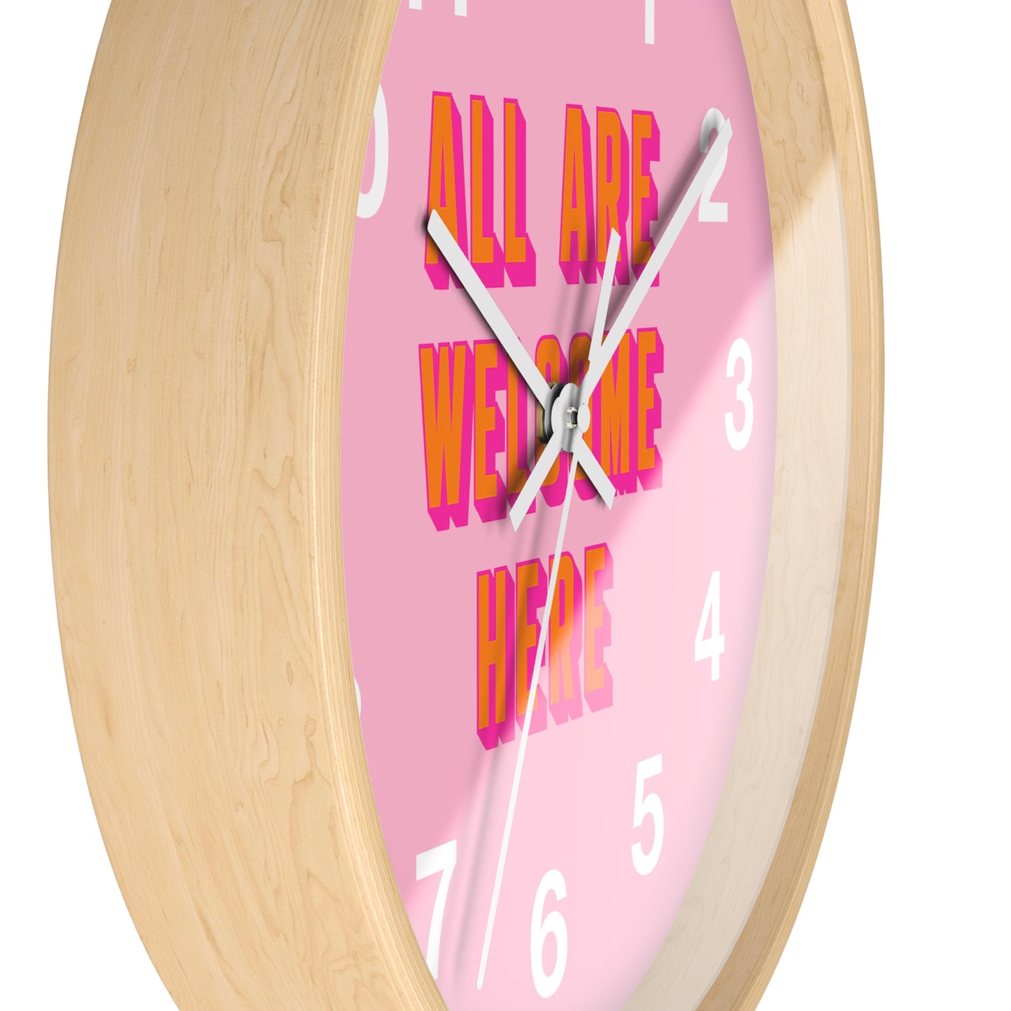 All Are Welcome Here Wall Clock