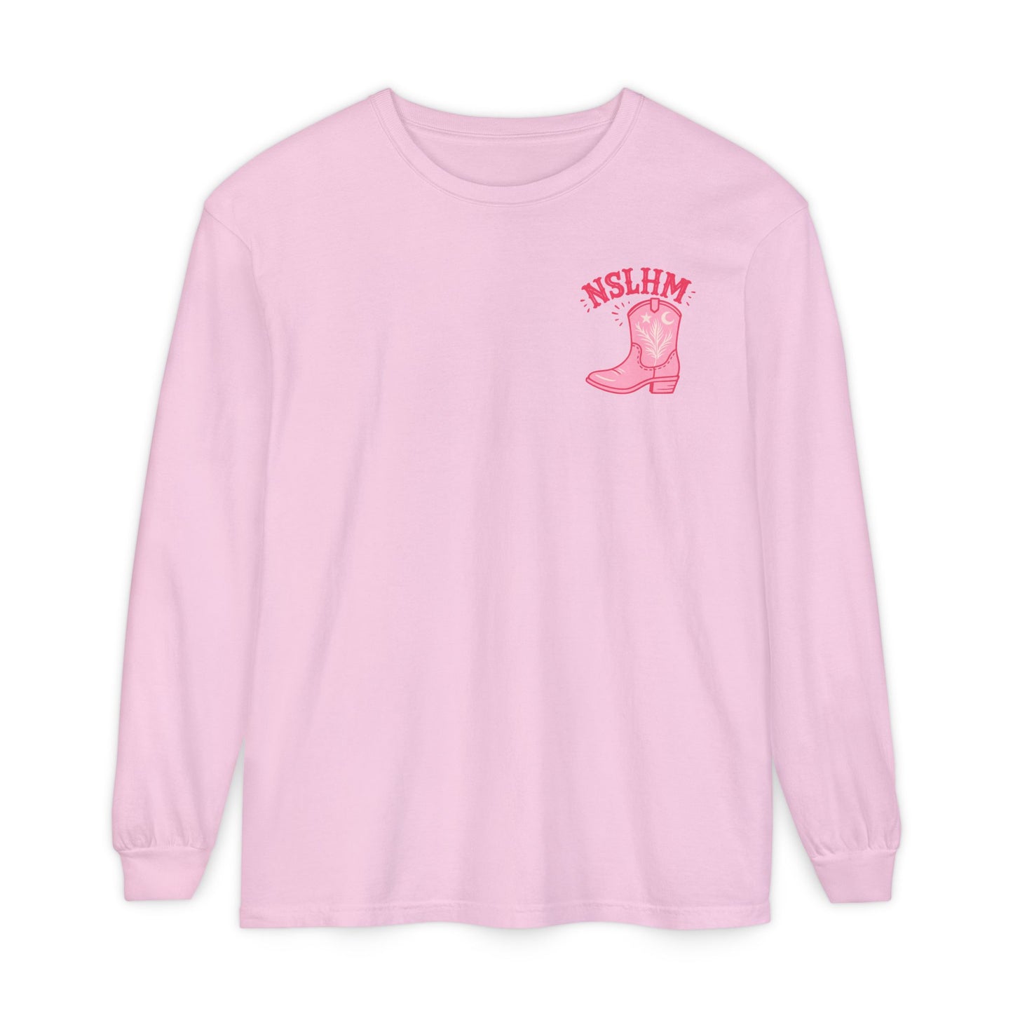 Western NSLHM Long Sleeve Comfort Colors T-Shirt | Front and Back Print