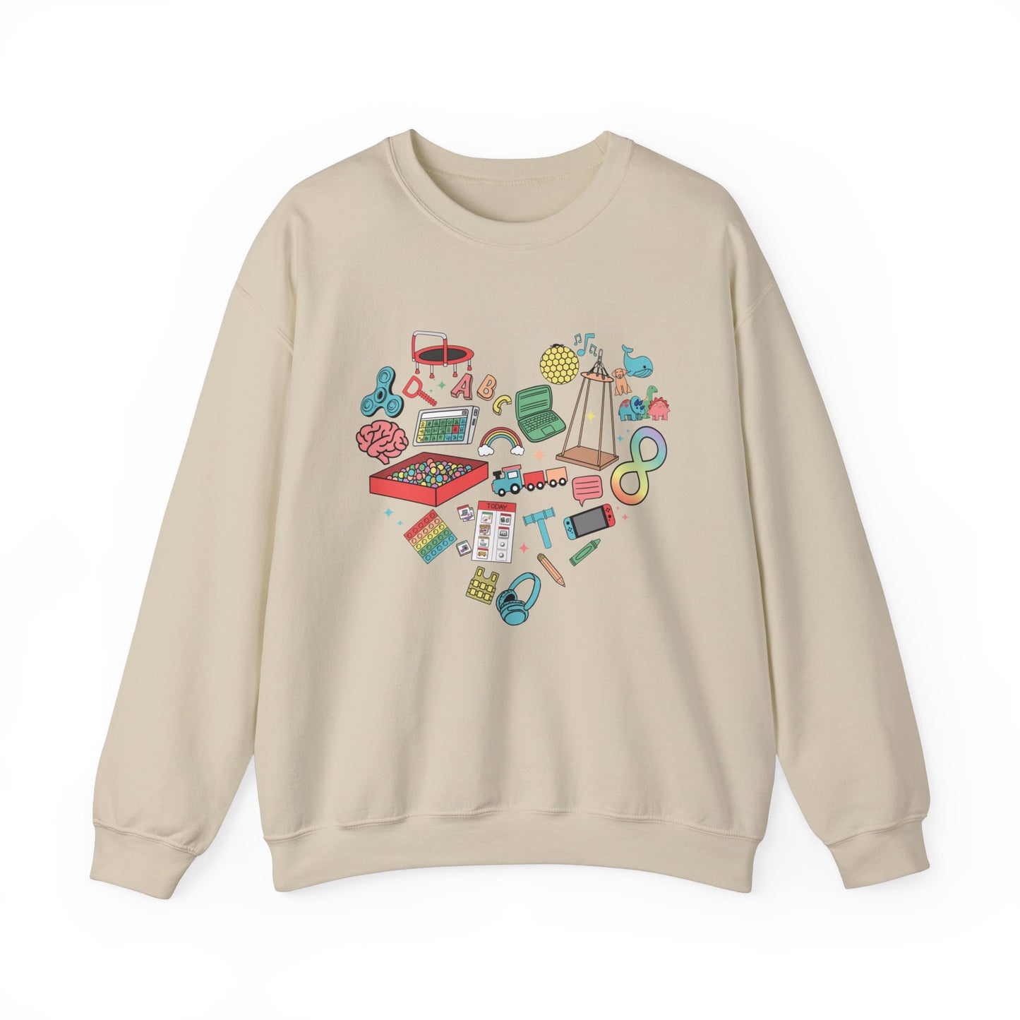 Autism Heart Crewneck Sweatshirt