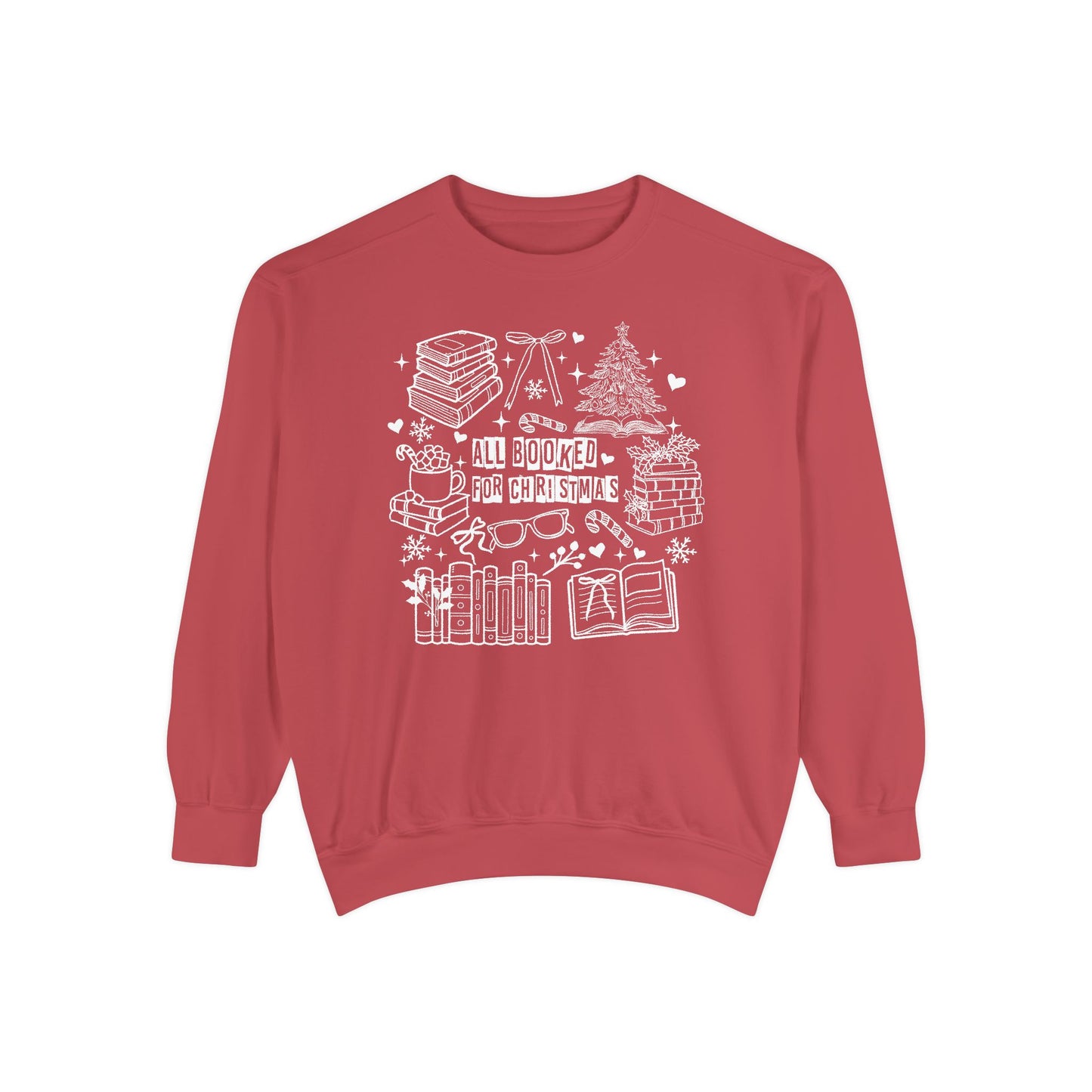 All Booked for Christmas Comfort Colors Sweatshirt