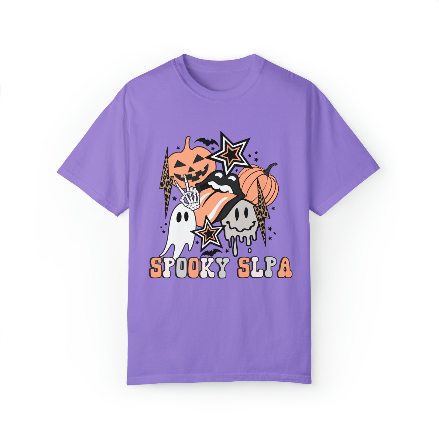 Spooky SLPA Retro Halloween Comfort Colors T-Shirt
