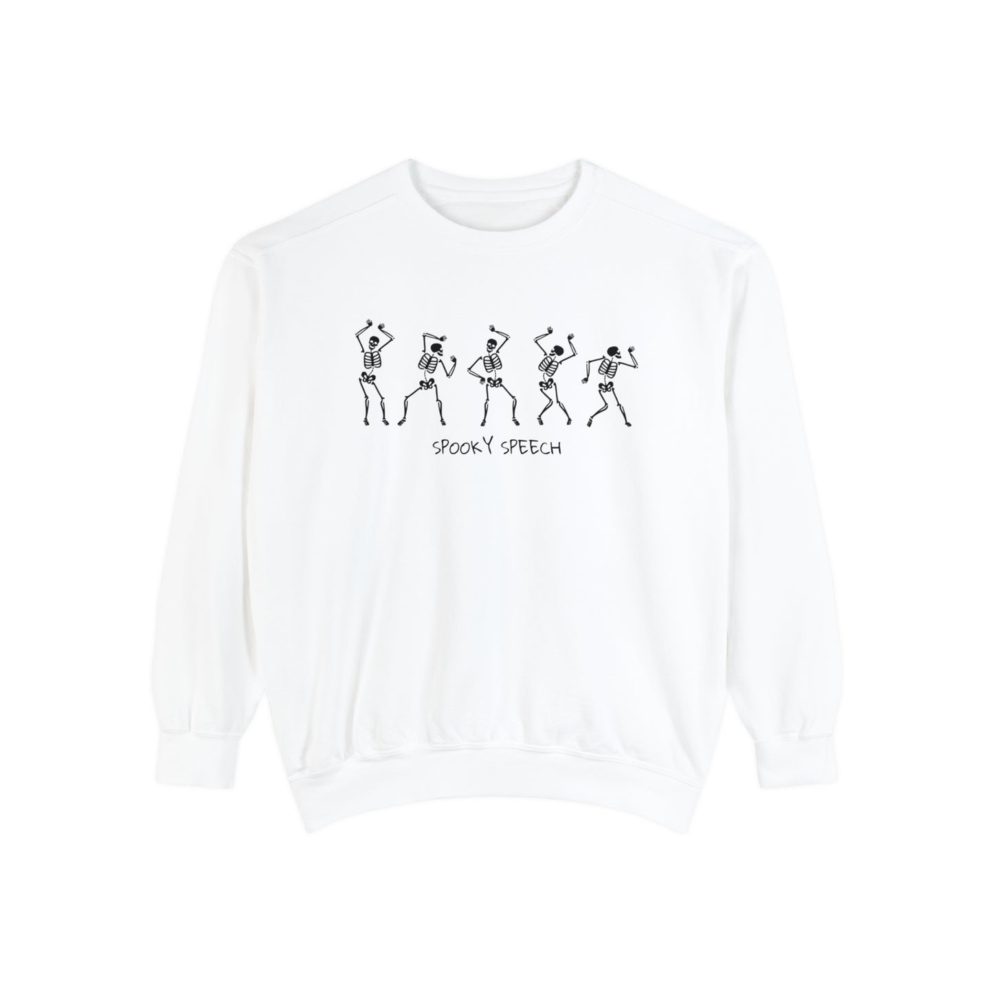 Spooky Speech Skeletons Comfort Colors Sweatshirt