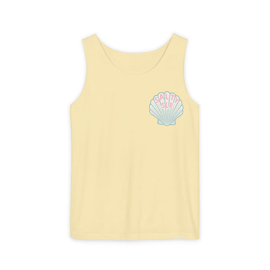 Salty SLP Comfort Colors Tank Top | Front and Back Print
