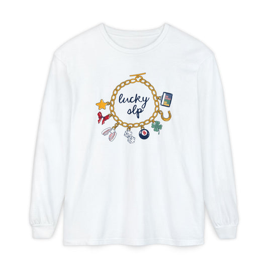Lucky SLP Charm Bracelet Long Sleeve Comfort Colors T-Shirt
