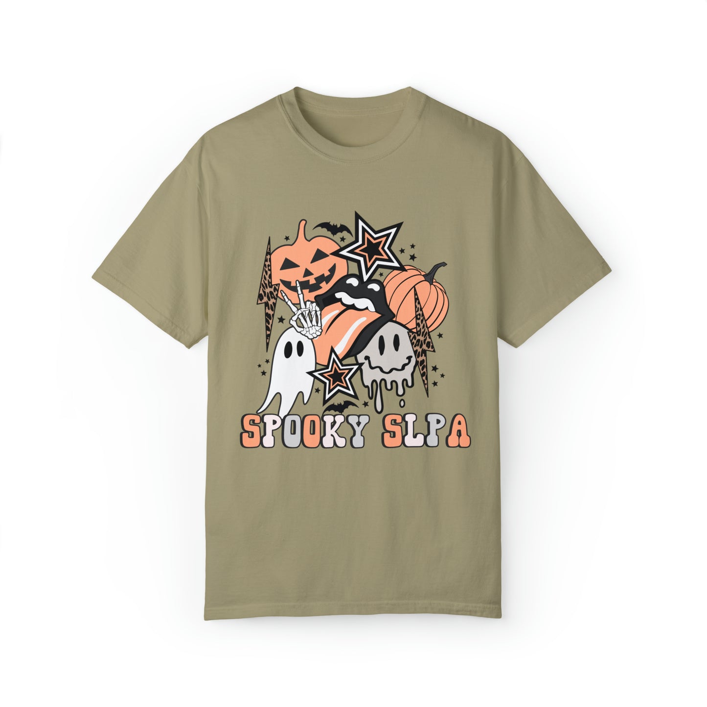 Spooky SLPA Retro Halloween Comfort Colors T-Shirt