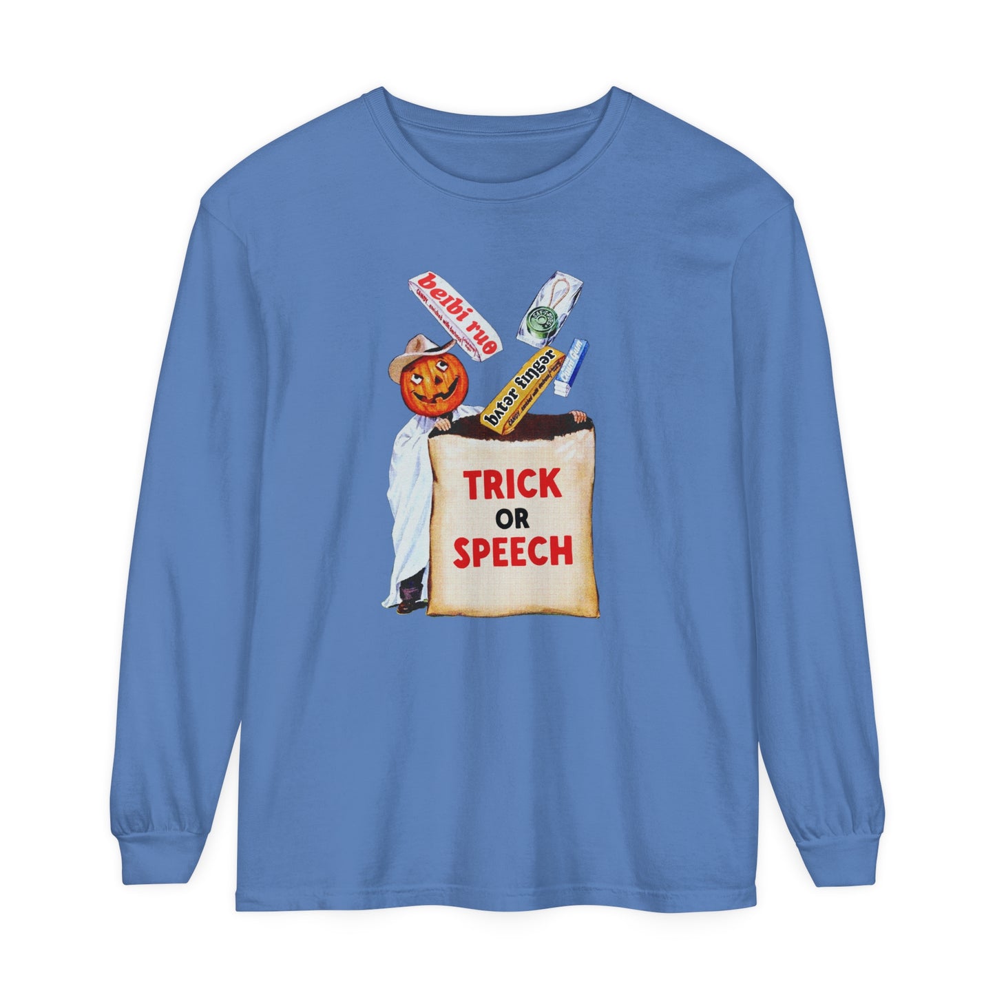 Trick or Speech Long Sleeve Comfort Colors T-Shirt