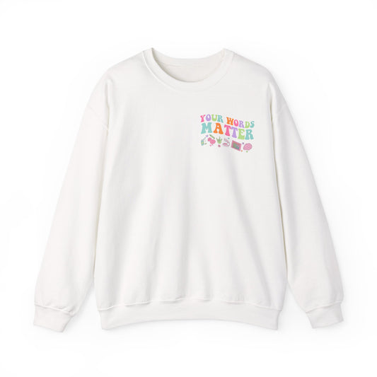National Speech & Hearing Month Crewneck Sweatshirt | Front and Back Print