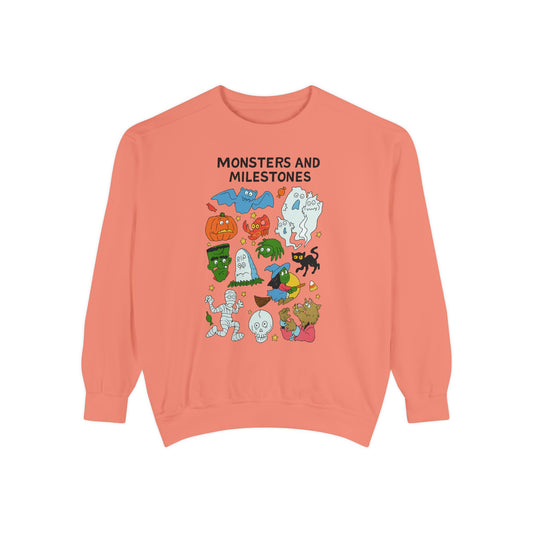 Monsters and Milestones Comfort Colors Sweatshirt