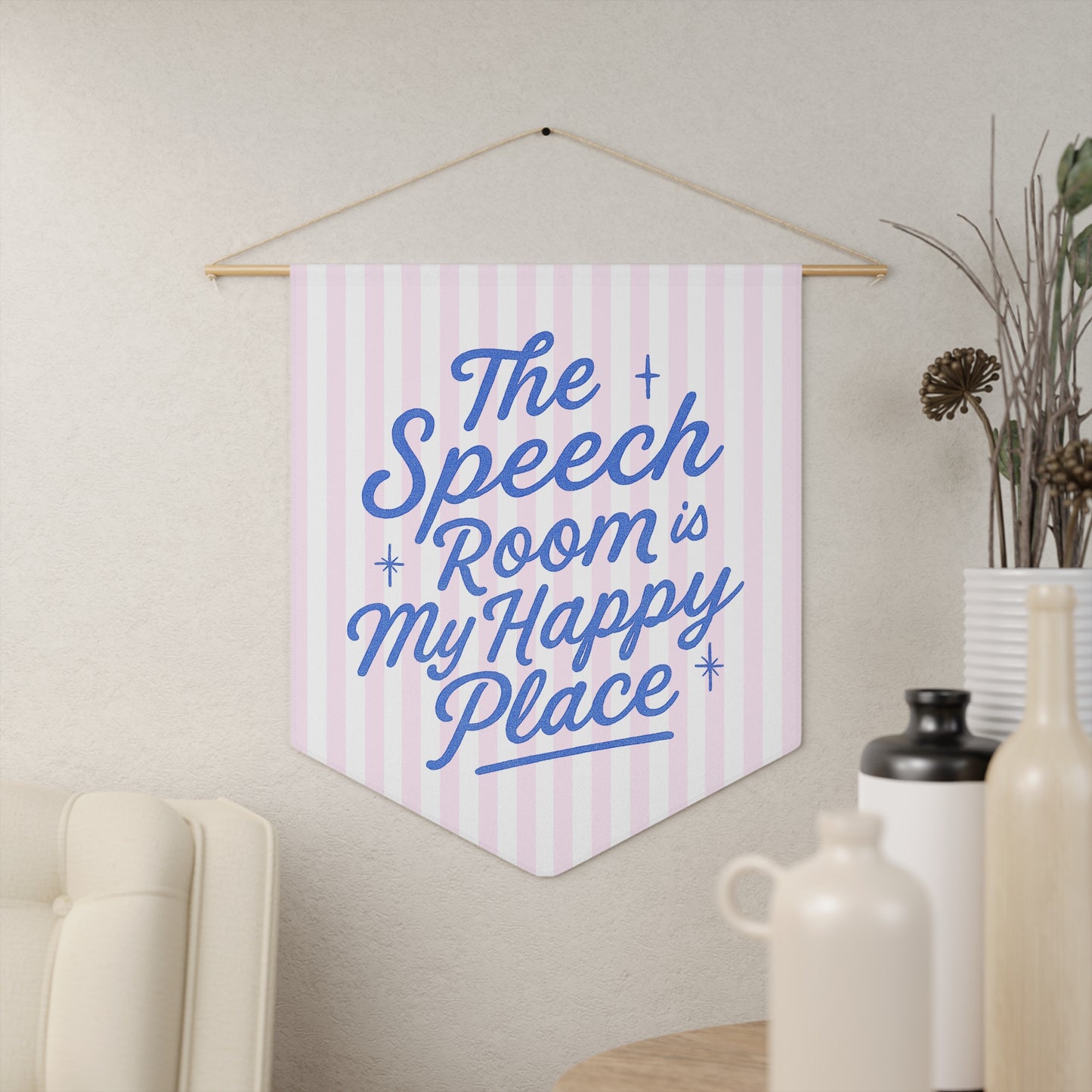 Speech Room Happy Place Pennant