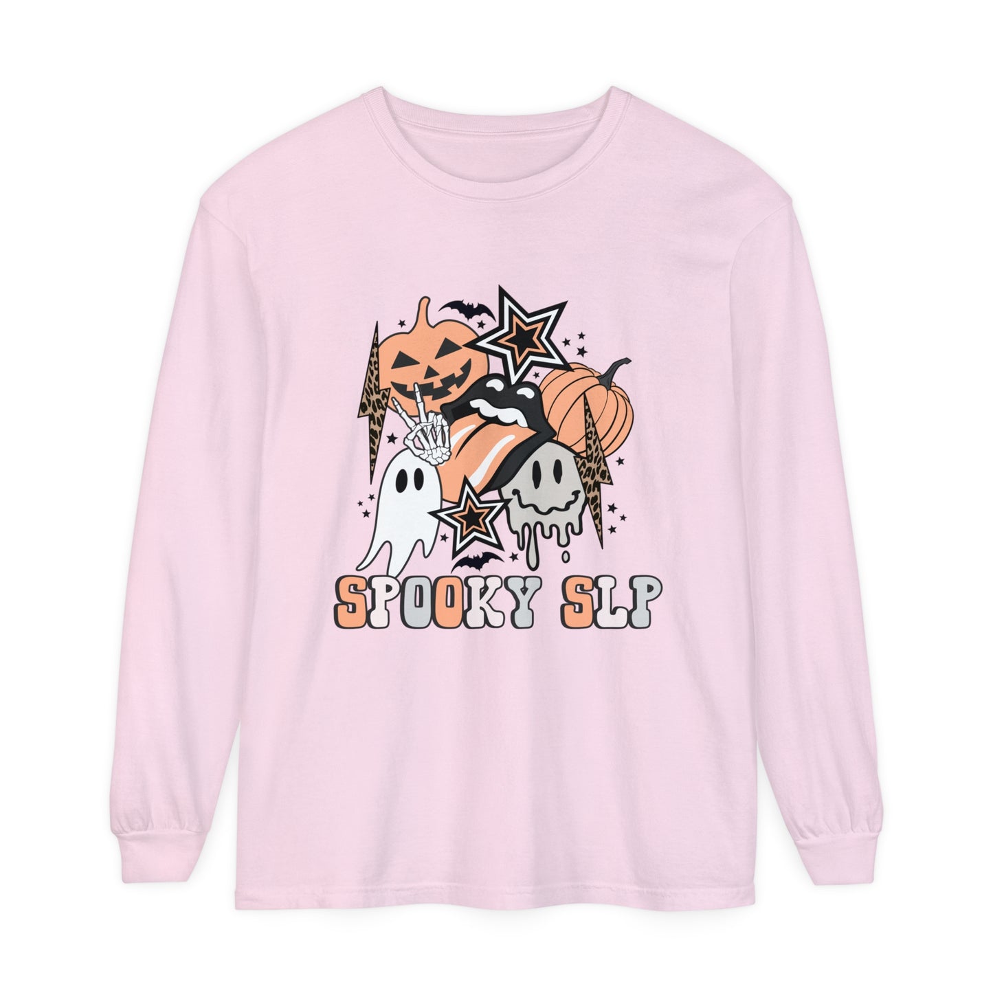 Spooky SLP Retro Halloween Long Sleeve Comfort Colors T-Shirt