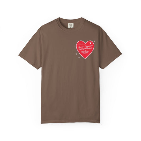 SLPA Heart Patch Comfort Colors T-Shirt | Front and Back Print