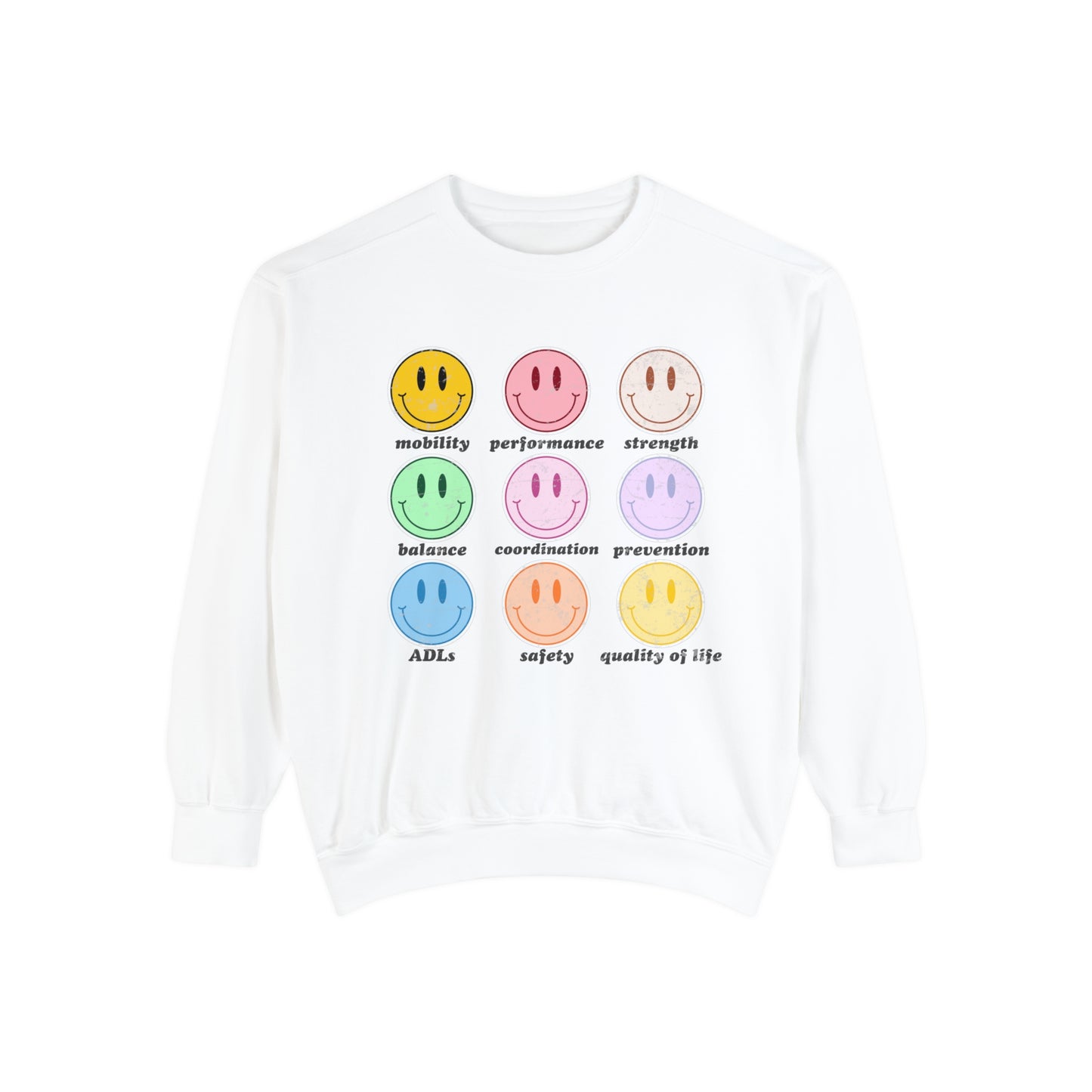 Retro Smiley PT Scope Comfort Colors Sweatshirt