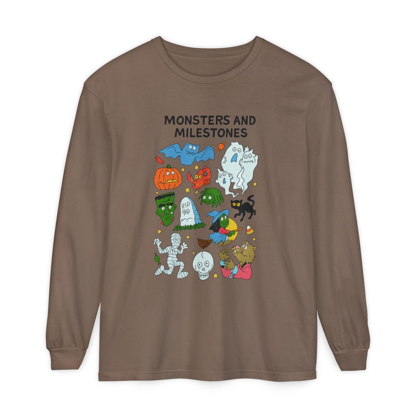 Monsters and Milestones Long Sleeve Comfort Colors T-Shirt
