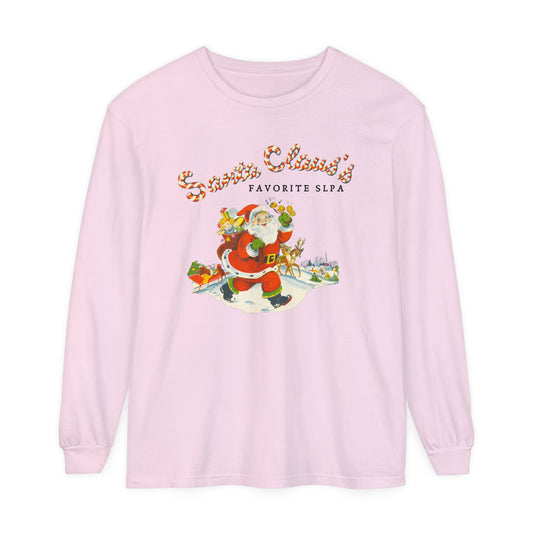 Santa Claus's Favorite SLPA Long Sleeve Comfort Colors T-Shirt