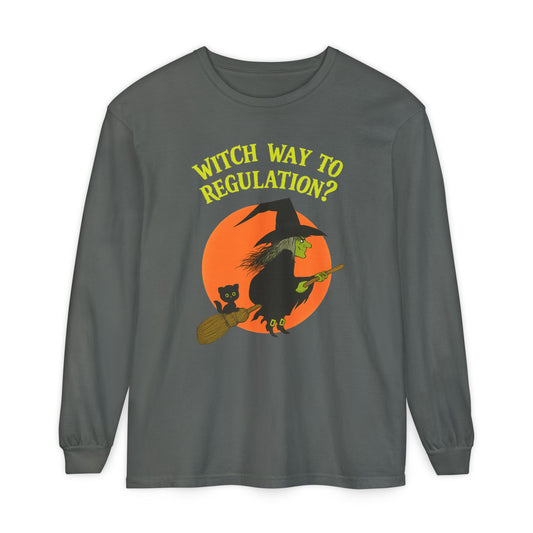 Witch Way to Regulation Long Sleeve Comfort Colors T-Shirt