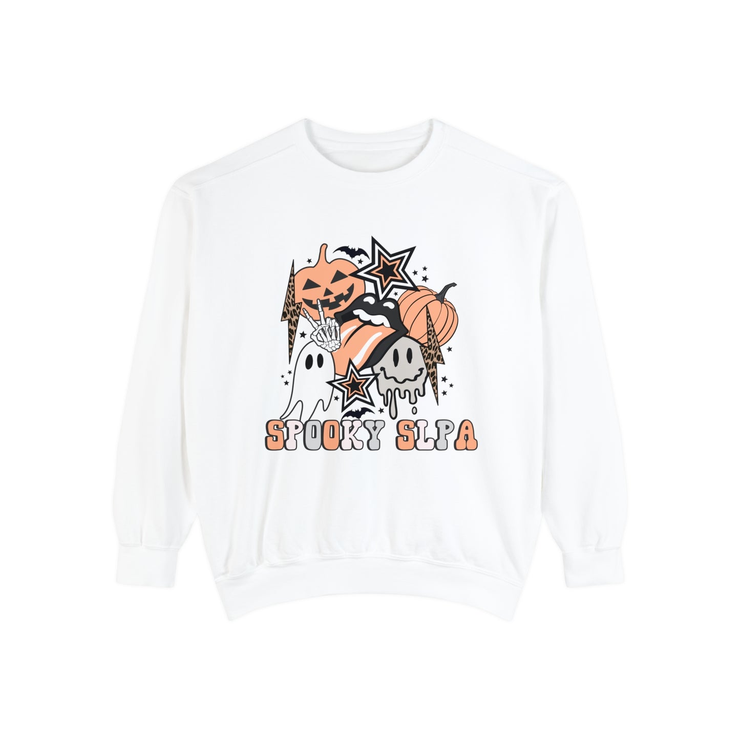 Spooky SLPA Retro Halloween Comfort Colors Sweatshirt