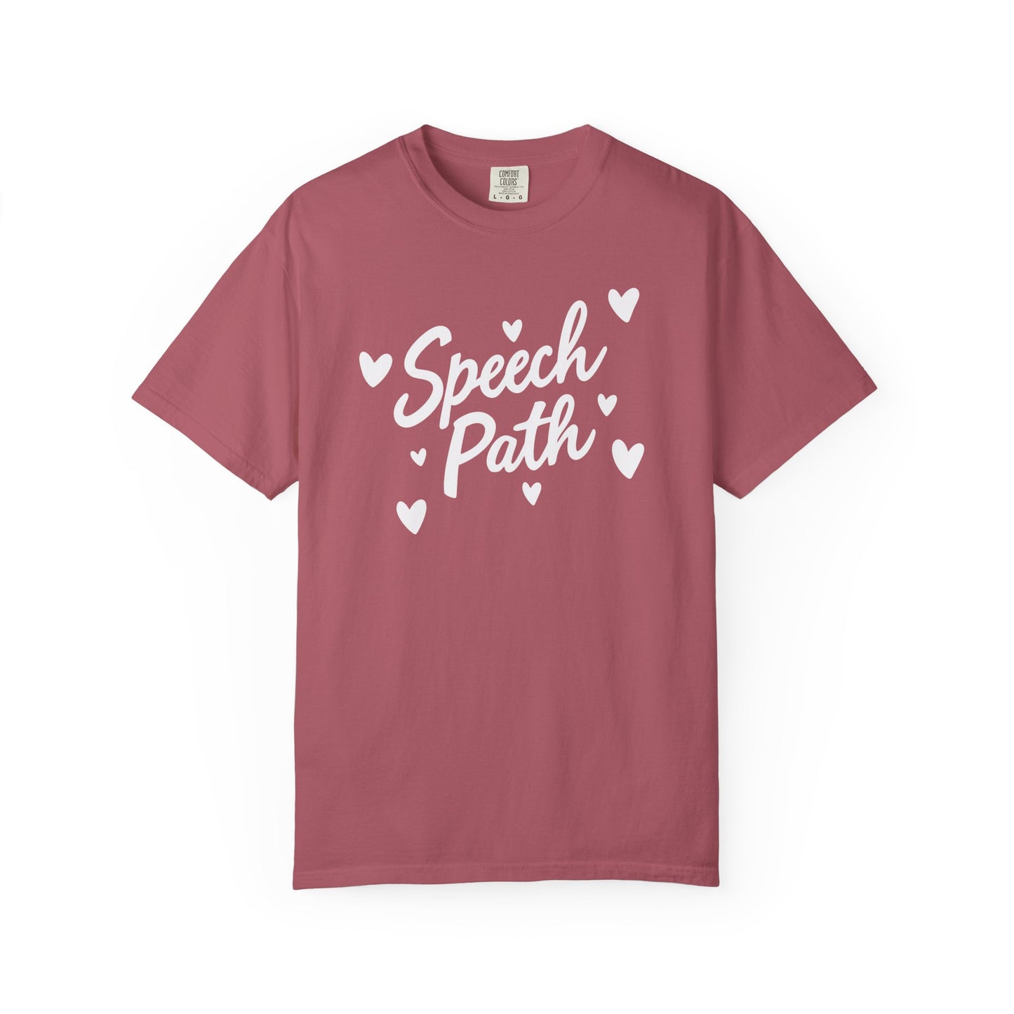 Speech Path Hearts Comfort Colors T-Shirt