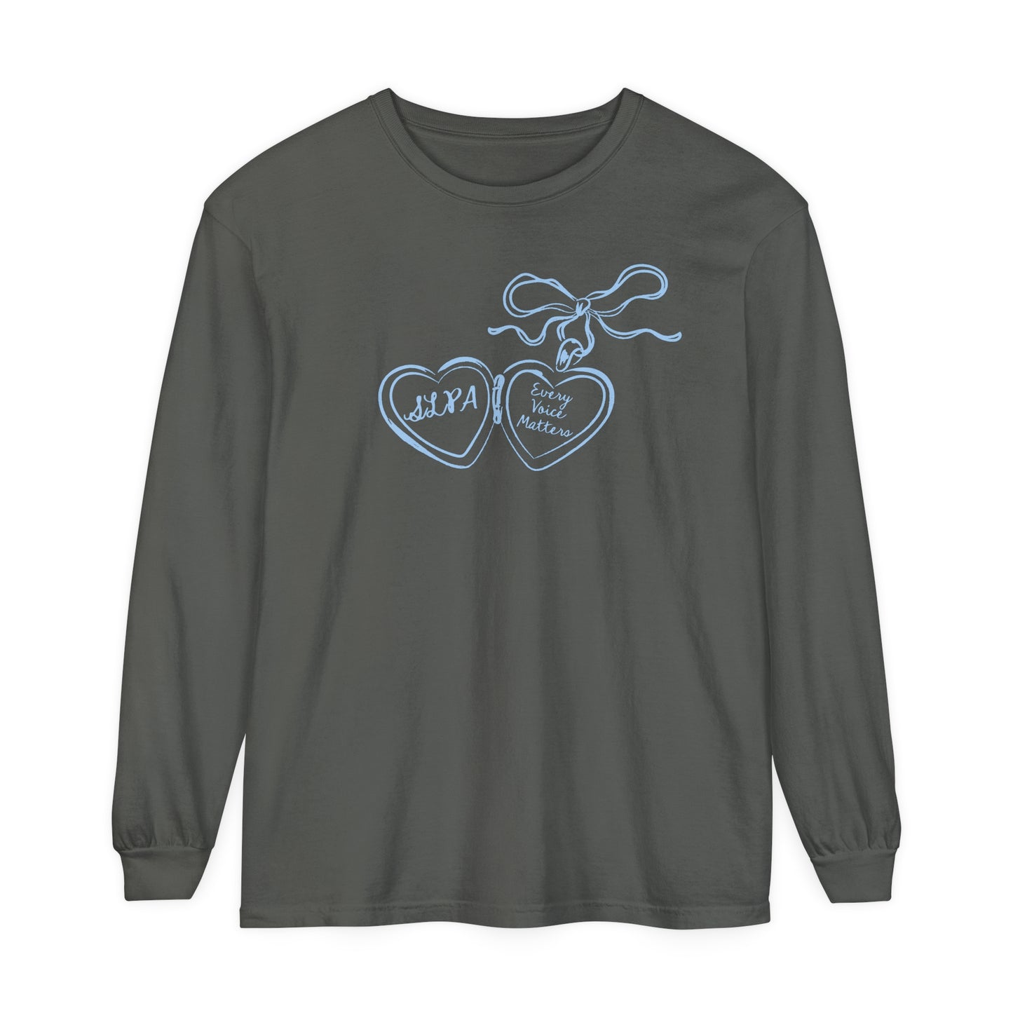 SLPA Heart Locket Long Sleeve Comfort Colors T-Shirt