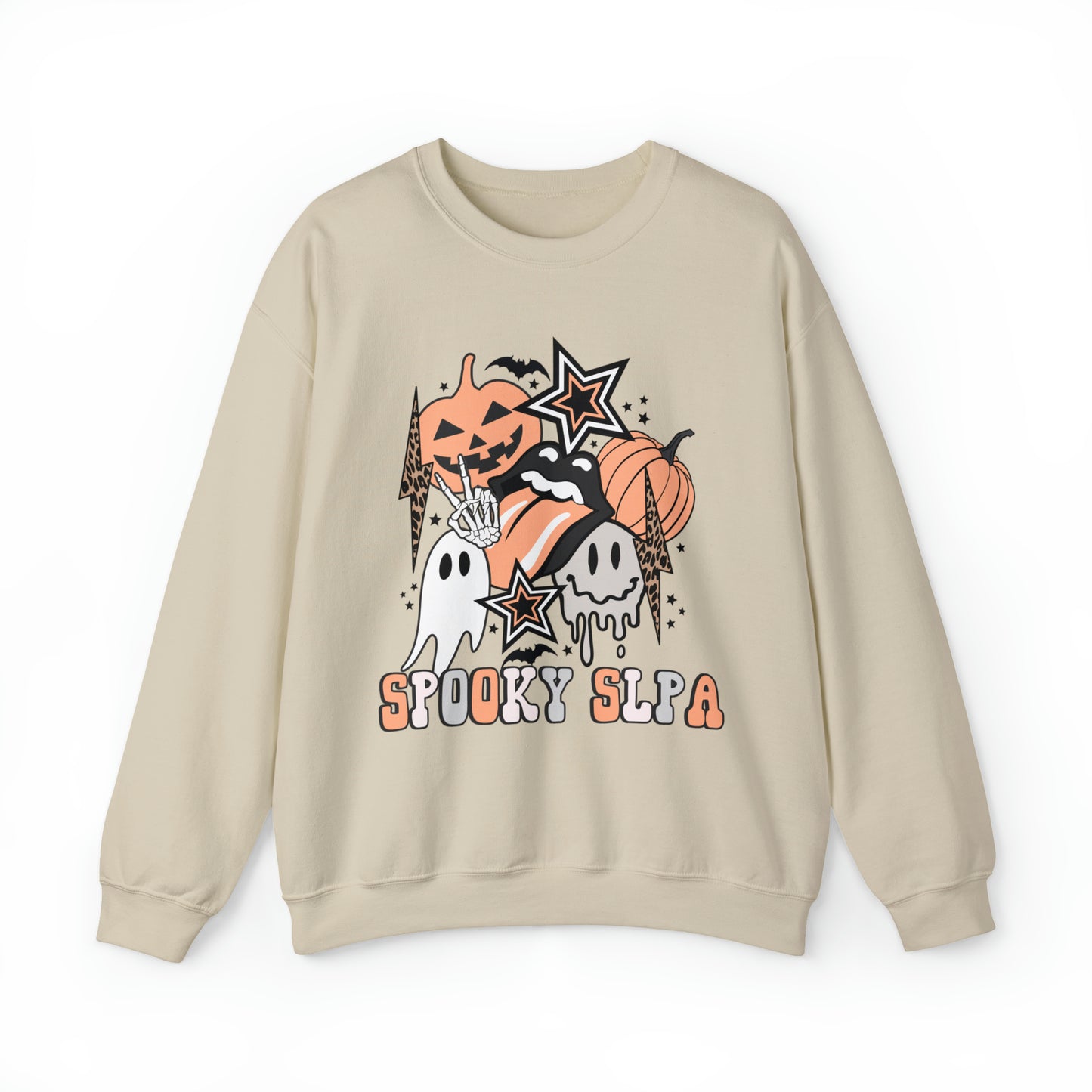 Spooky SLPA Retro Halloween Crewneck Sweatshirt