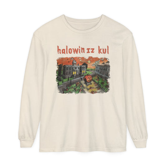 Halloween Is Cool Long Sleeve Comfort Colors T-Shirt